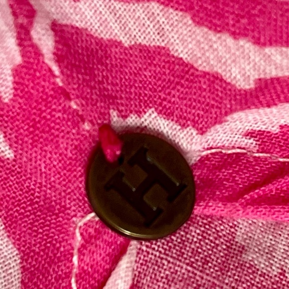 Hatley Ikat Bathing Suit Cover Up / Tunic Blouse, Pink / White, Small - Picture 7 of 10